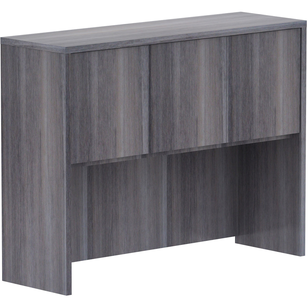 Image of Lorell Hutch, w/Doors, 48"x15"x36", Weathered Charcoal