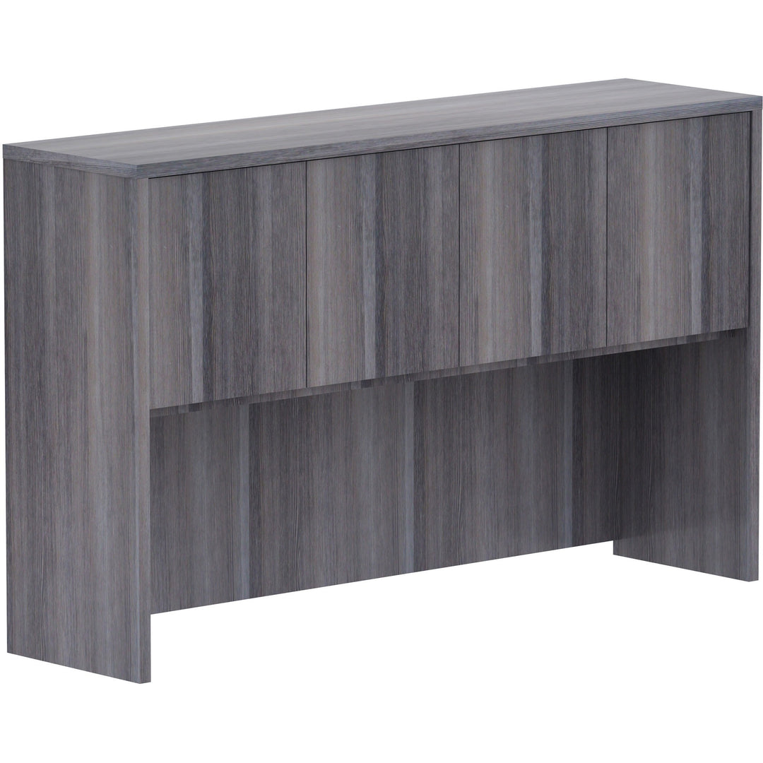 Image of Lorell Hutch, w/Doors, 60"x15"x36", Weathered Charcoal