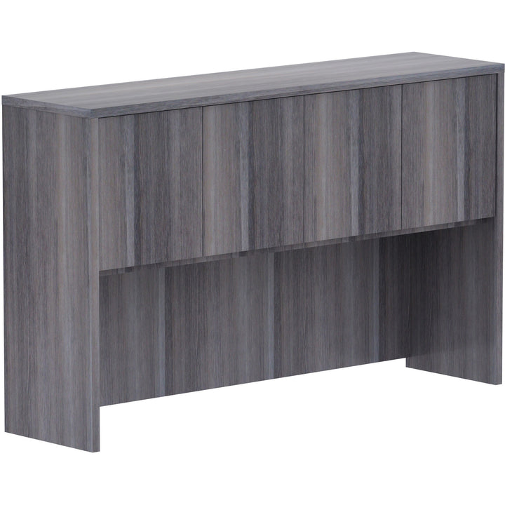 Image of Lorell Hutch, w/Doors, 60"x15"x36", Weathered Charcoal