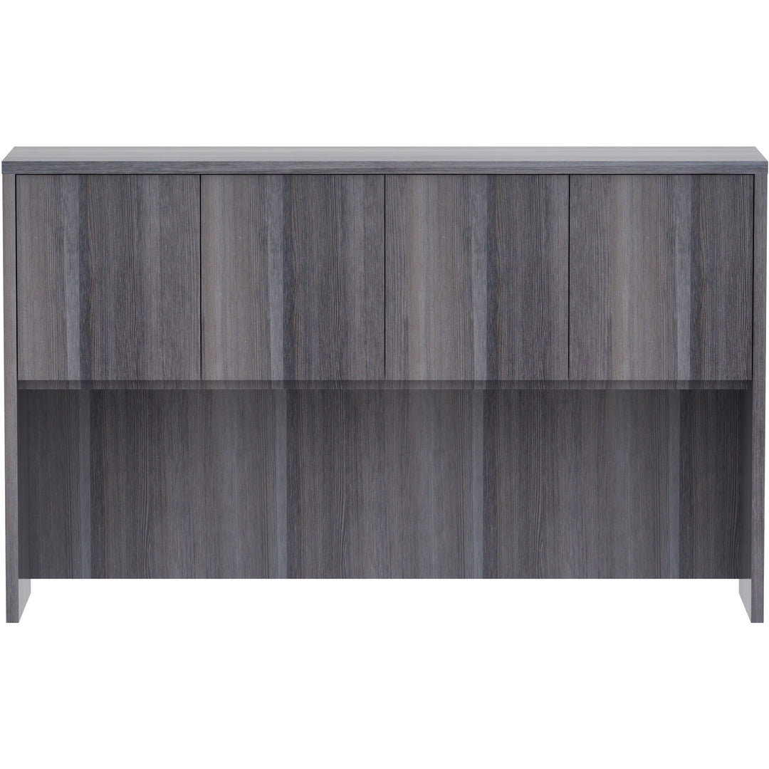 Image of Lorell Hutch, w/Doors, 60"x15"x36", Weathered Charcoal