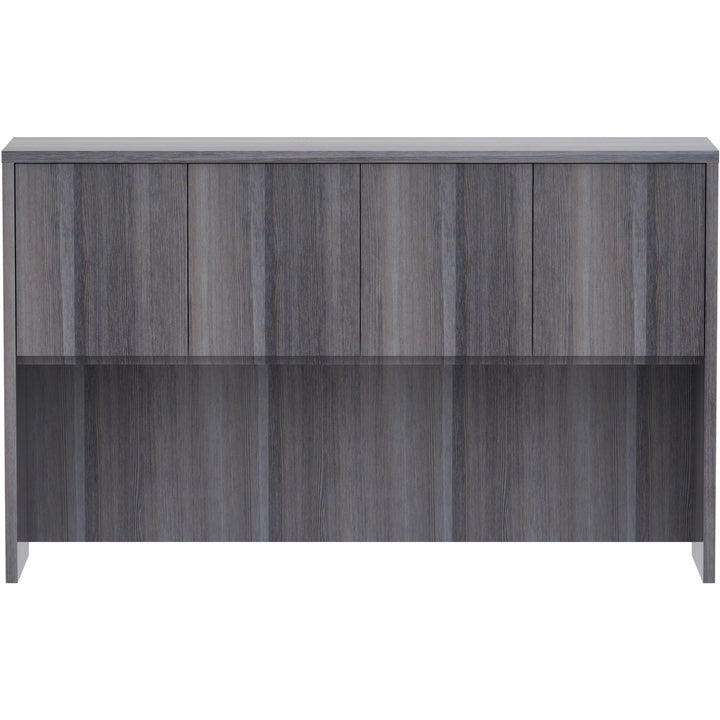 Image of Lorell Hutch, w/Doors, 60"x15"x36", Weathered Charcoal