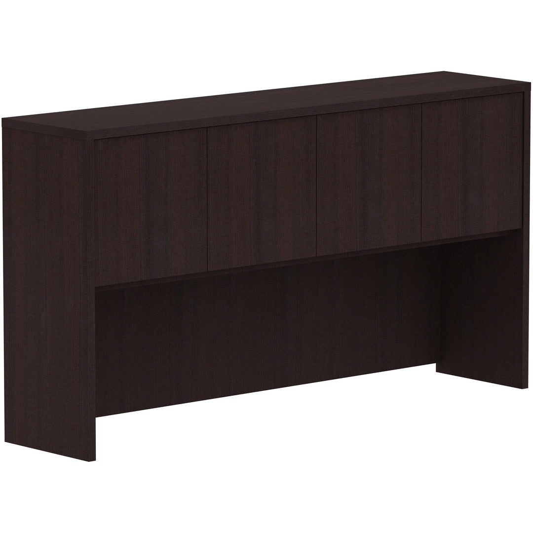 Image of Lorell Hutch, w/Doors, 66"x15"x36", Espresso