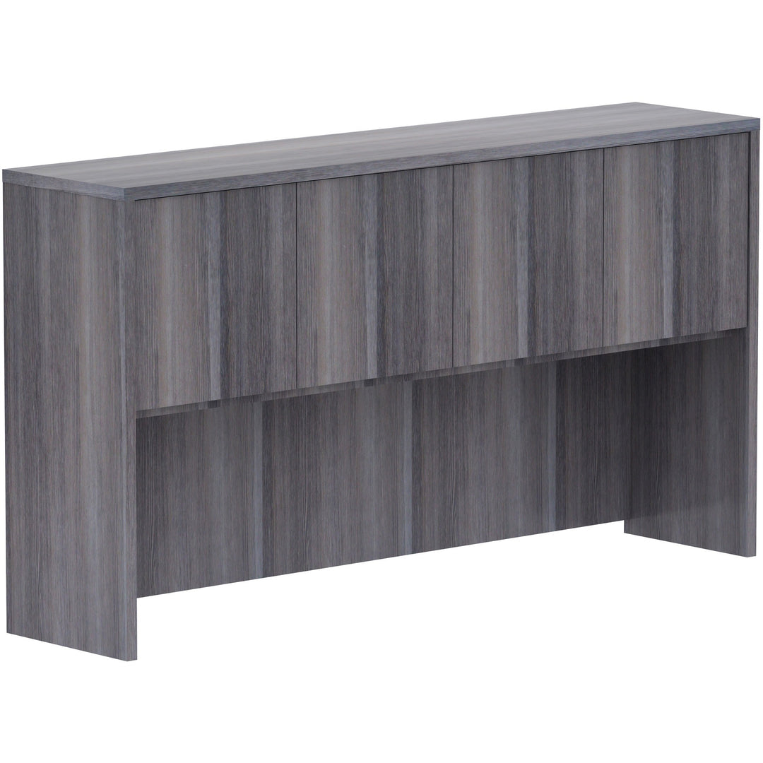 Image of Lorell Hutch, w/Doors, 66"x15"x36", Weathered Charcoal