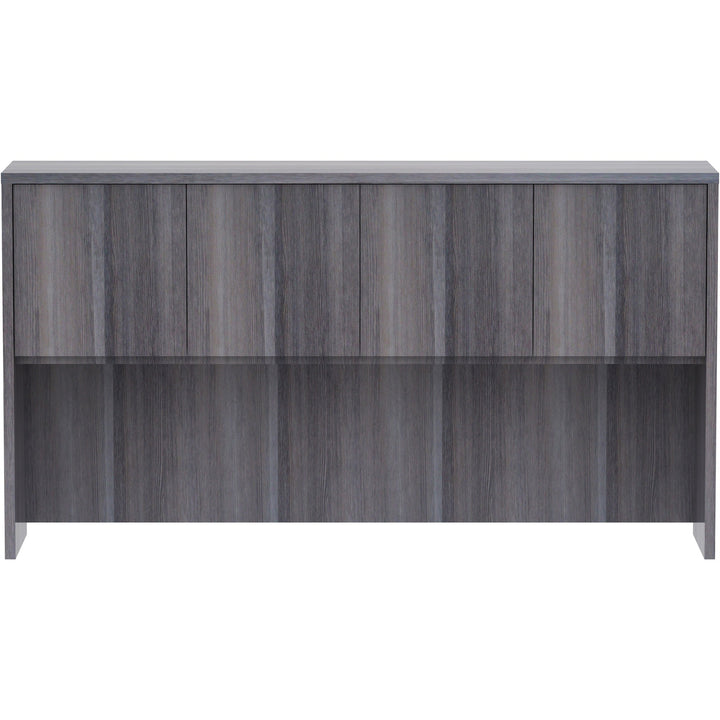 Image of Lorell Hutch, w/Doors, 66"x15"x36", Weathered Charcoal