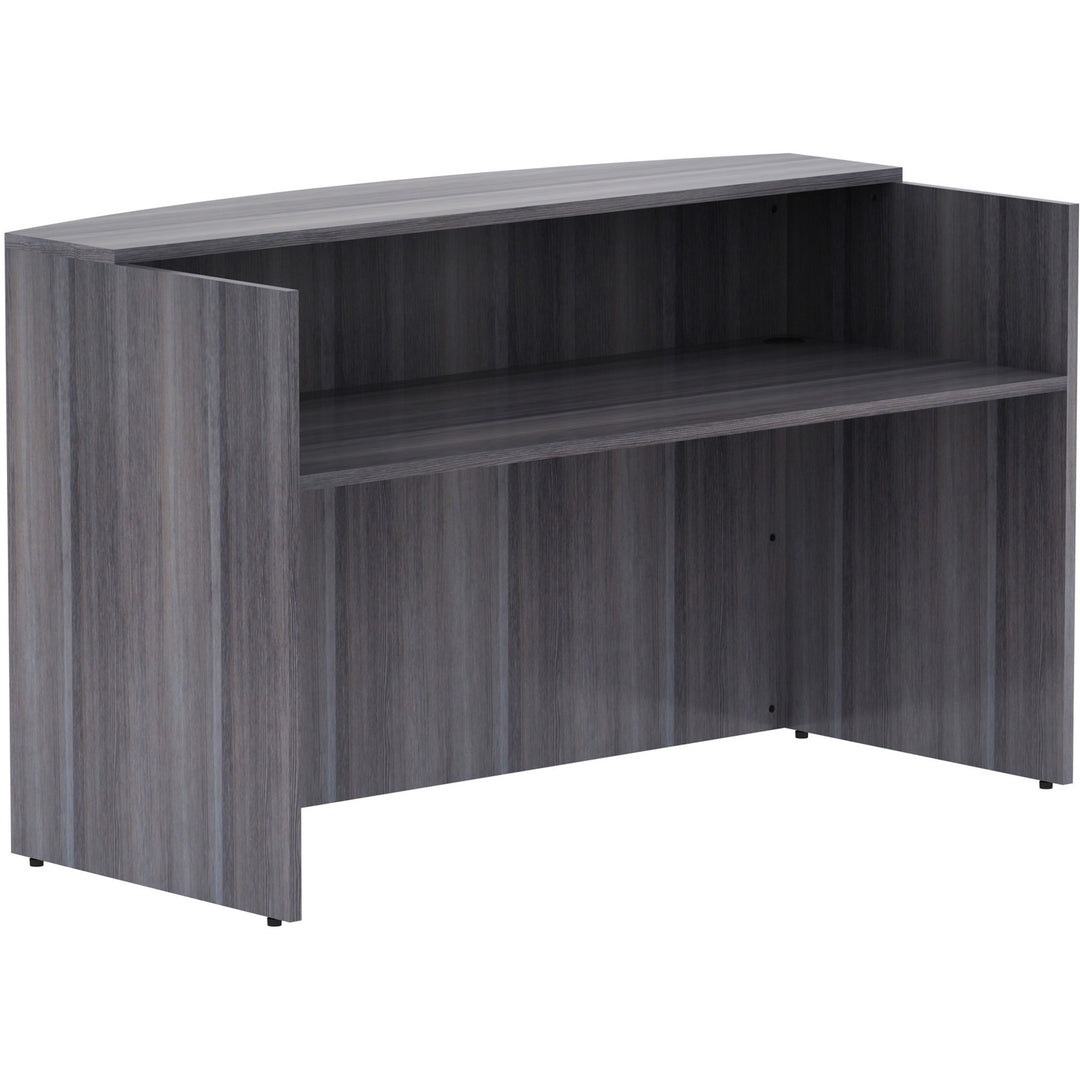 Image of Lorell Reception Desk, 72"x36"x42-1/2", Weathered Charcoal