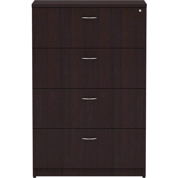 Image of Lorell Lateral File, 4-Drawer, 35-1/2"x22"x54-3/4", Espresso