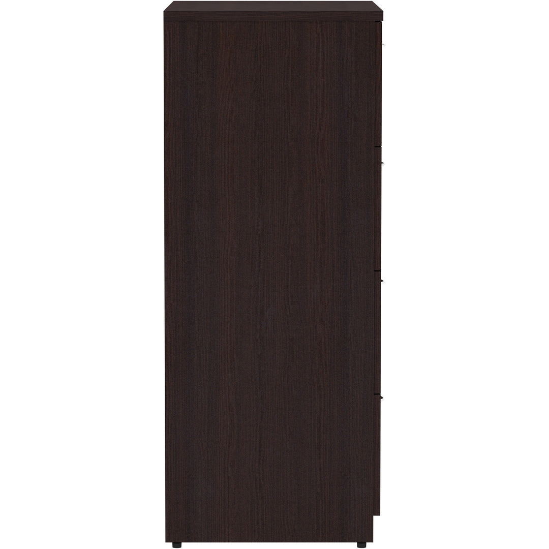 Image of Lorell Lateral File, 4-Drawer, 35-1/2"x22"x54-3/4", Espresso