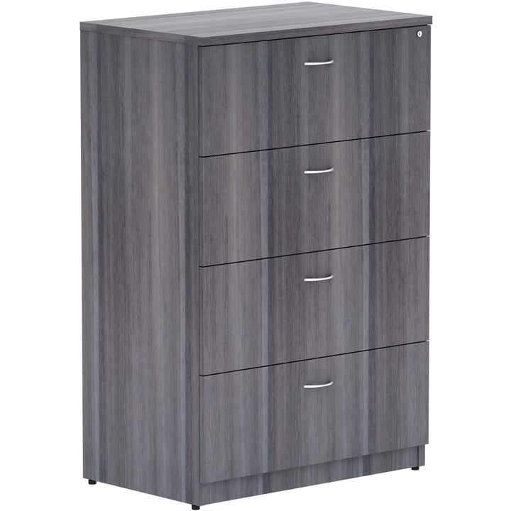 Image of Lorell Lateral File, 4-Drawer, 35-1/2"x22"x54-3/4", Weathered CCL