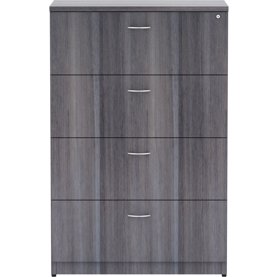 Image of Lorell Lateral File, 4-Drawer, 35-1/2"x22"x54-3/4", Weathered CCL