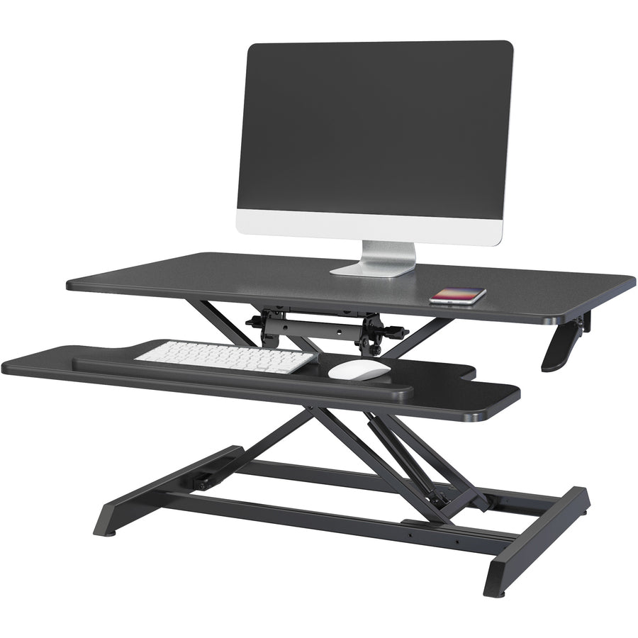 Image of Lorell Desk Riser,Adjustable,Gas Lift,35-3/8"x19-5/8"x19-1/4",BK