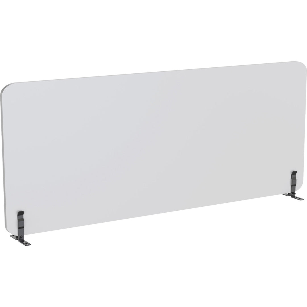 Image of Lorell 25963 Acoustic Desktop Privacy Panel, 70.9" W x 23.6" Height, Polyester Fiber, Light Gray, 1 Each