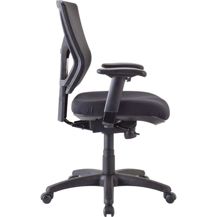 Image of Lorell Mid-back Chair,24-3/8"-25-5/8"x26-3/8"x36-5/8"-40-1/4",BK