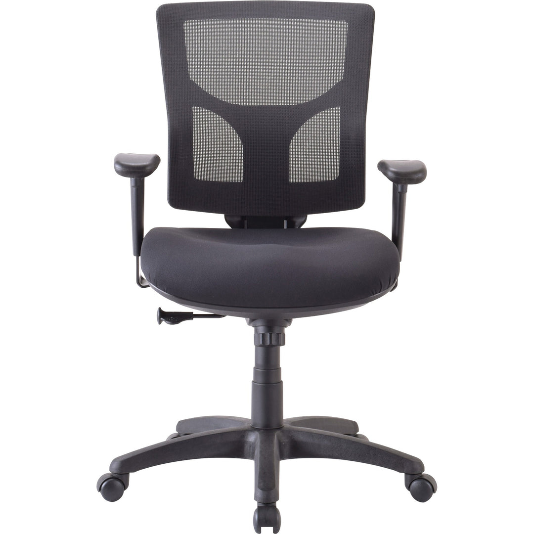 Image of Lorell Mid-back Chair,24-3/8"-25-5/8"x26-3/8"x36-5/8"-40-1/4",BK