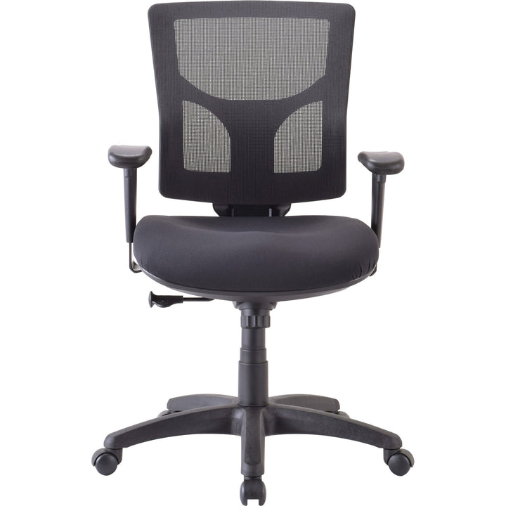 Image of Lorell Mid-back Chair,24-3/8"-25-5/8"x26-3/8"x36-5/8"-40-1/4",BK