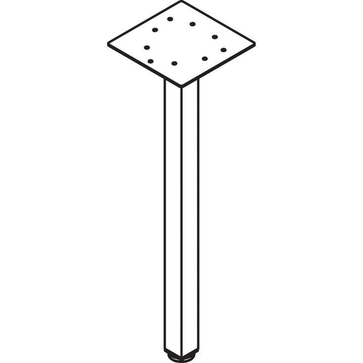 Image of Lorell Offset Leg, Square, Metal, f/Workstation, 7.87"x28.5"H, SR
