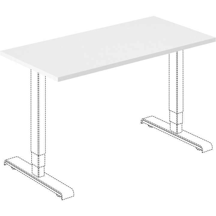 Image of Lorell Tabletop, f/Width-adjustable Training Base, 48"x24", White