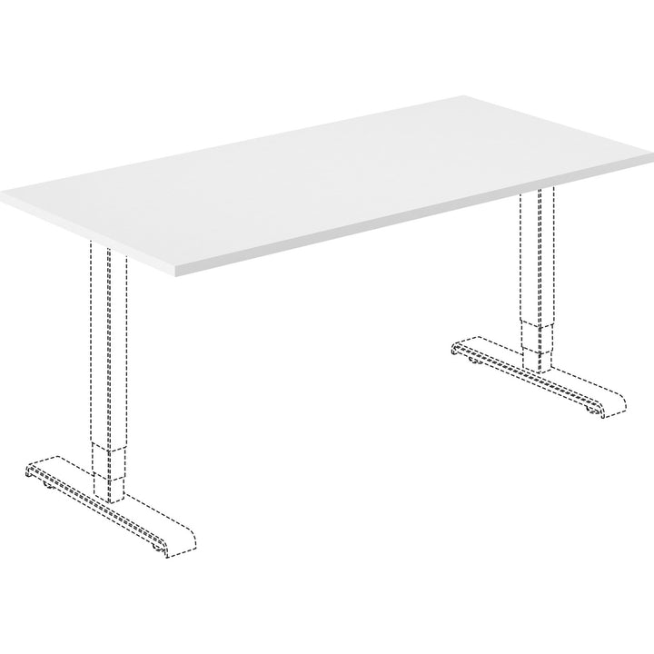 Image of Lorell Tabletop, f/Width-adjustable Training Base, 60"x30", White