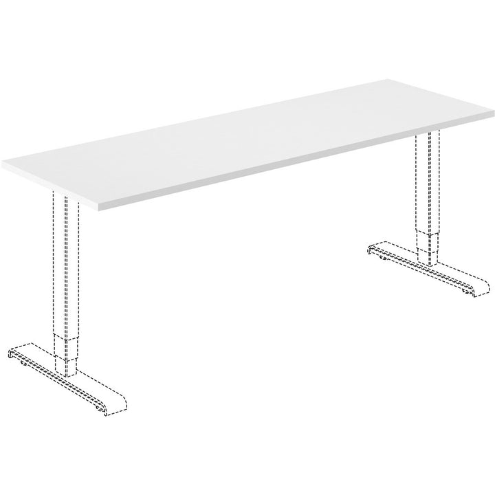 Image of Lorell Tabletop, f/Width-adjustable Training Base, 72"x24", White