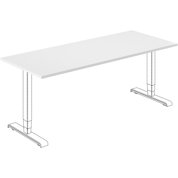 Image of Lorell Tabletop, f/Width-adjustable Training Base, 72"x30", White