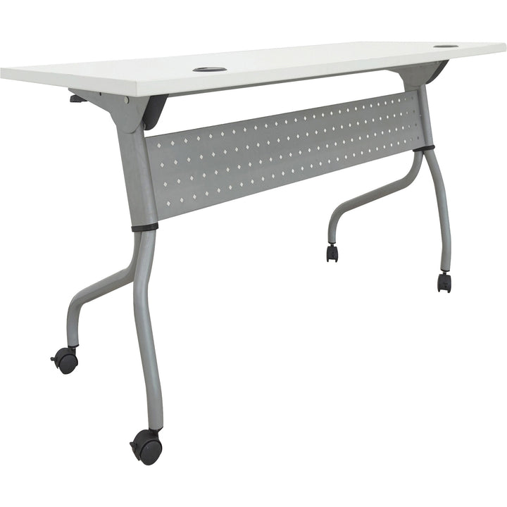 Image of Lorell Training Table, 48"x23-3/5"x29-1/2", White/Silver