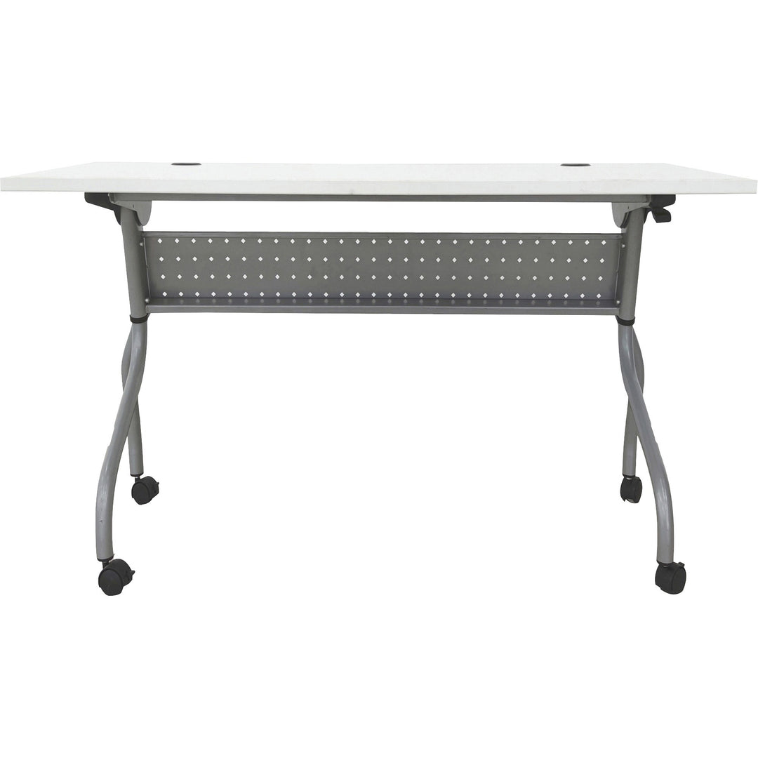 Image of Lorell Training Table, 48"x23-3/5"x29-1/2", White/Silver