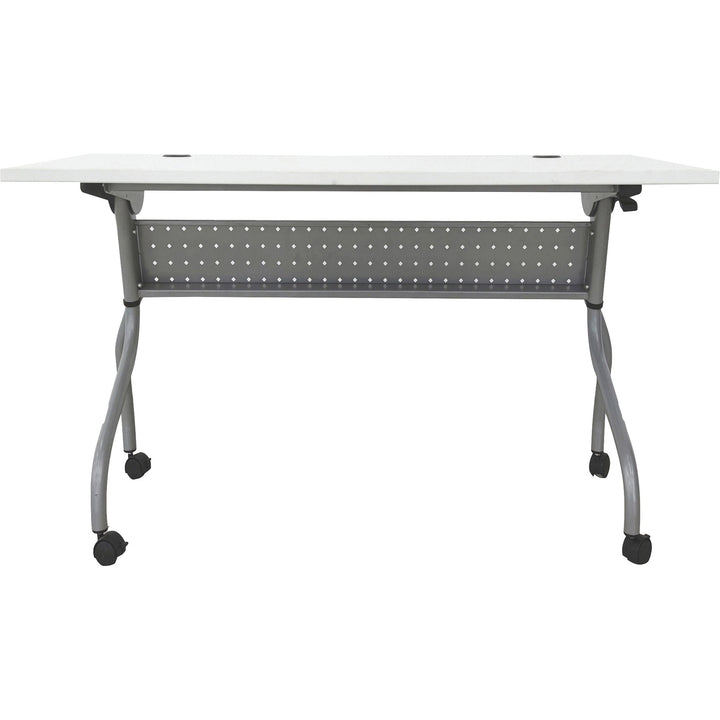 Image of Lorell Training Table, 48"x23-3/5"x29-1/2", White/Silver