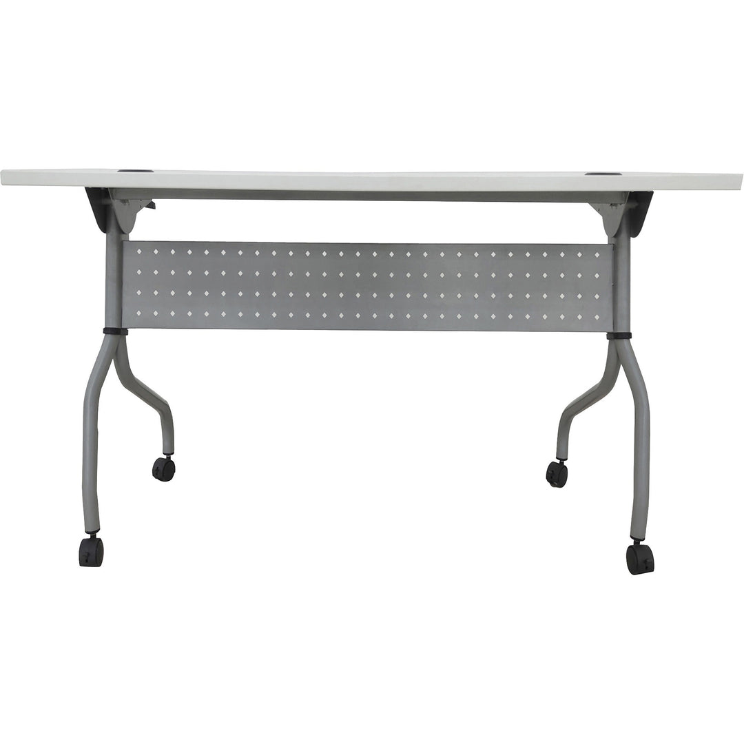 Image of Lorell Training Table, 48"x23-3/5"x29-1/2", White/Silver