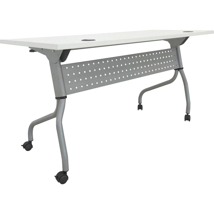 Image of Lorell Training Table, 60"x23-3/5"x29-1/2", White/Silver