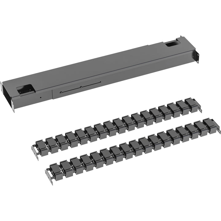 Image of Lorell 25960 Beam & Cable Management Spines, Cable Management Spine, Black, 51.20" Length, Acrylonitrile Butadiene Styrene (ABS), 3 / Set