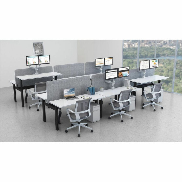 Image of Lorell 25960 Beam & Cable Management Spines, Cable Management Spine, Black, 51.20" Length, Acrylonitrile Butadiene Styrene (ABS), 3 / Set
