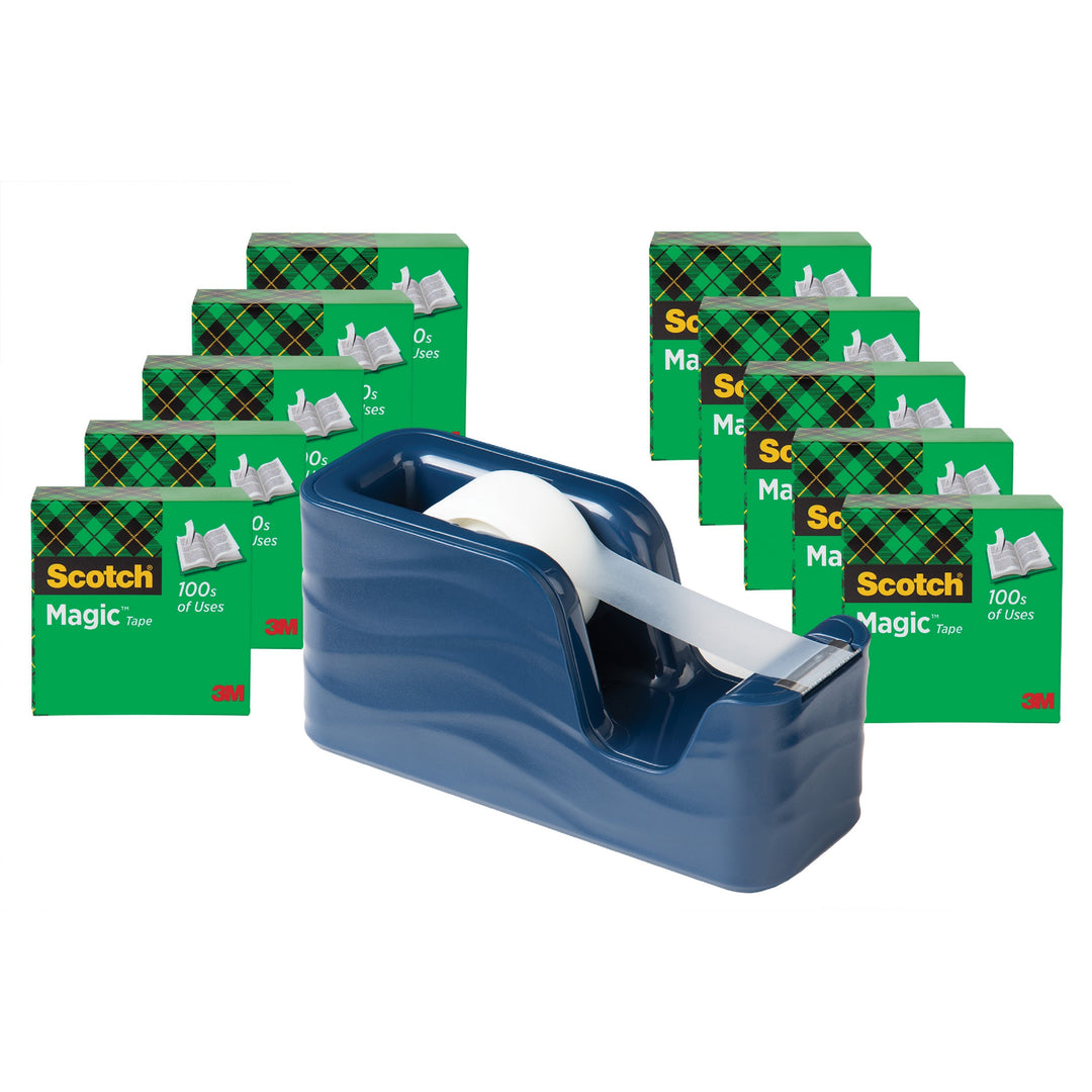 Image of 3M Tape, w/Dispenser, 3/4"x1000", 10Rolls/PK, BE