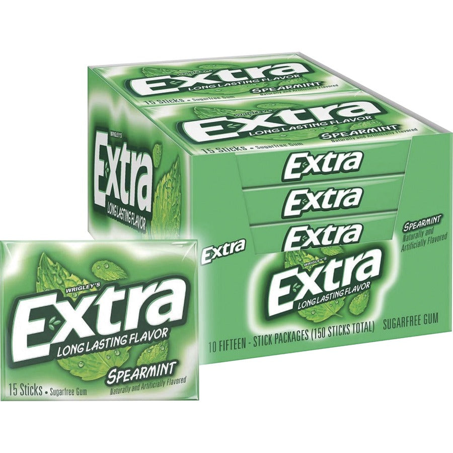 Image of MARS Gum, Spearmint, 15 Stick, 3/5"x2-3/5"x3", 10/BX, Multi