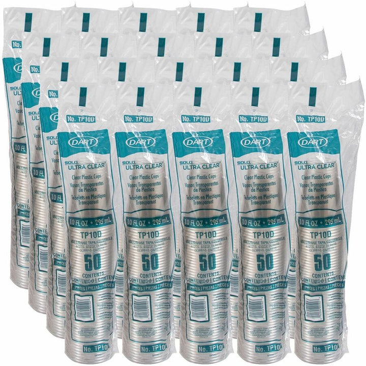 Image of SOLO® Cups,f/Cold Drinks,PET,10oz,50/PK,20PK/CT,Clear