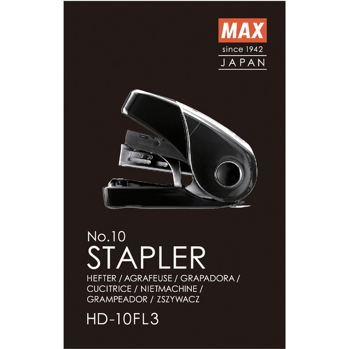 Image of MAX Stapler, Flat Clinch, 1-1/8"Wx3-1/4"Lx2-5/8"H, Black