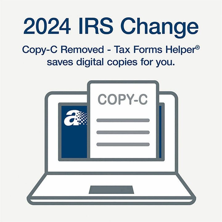 Image of Adams® 4-Part 1099-NEC Tax Form Kit with Security Envelopes and Tax Forms Helper, 2024, 8.5 x 3.5, 3 Forms/Sheet, 24 Forms Total