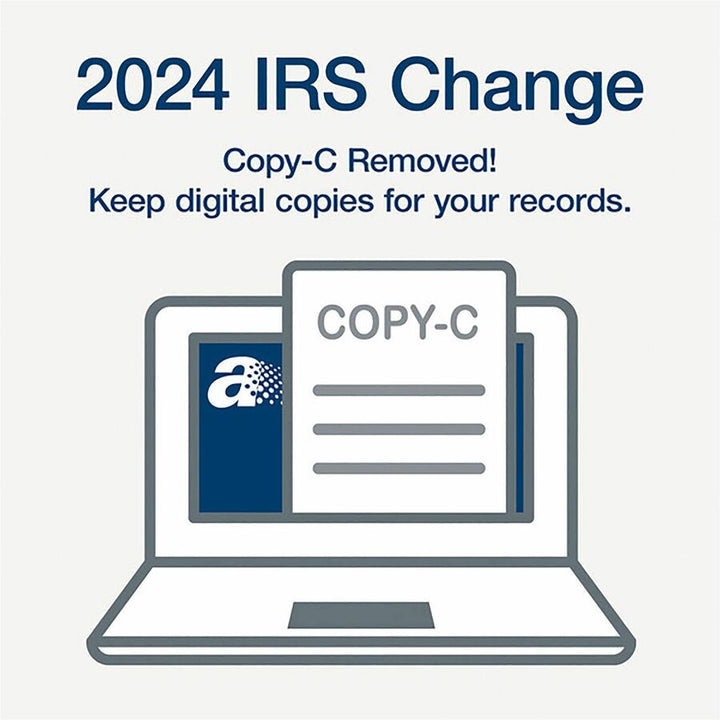 Image of Adams® 4-Part 1099-NEC Continuous Feed Tax Forms, Fiscal Year: 2024, Four-Part Carbonless, 8.5 x 5.5, 2 Forms/Sheet, 24 Forms Total
