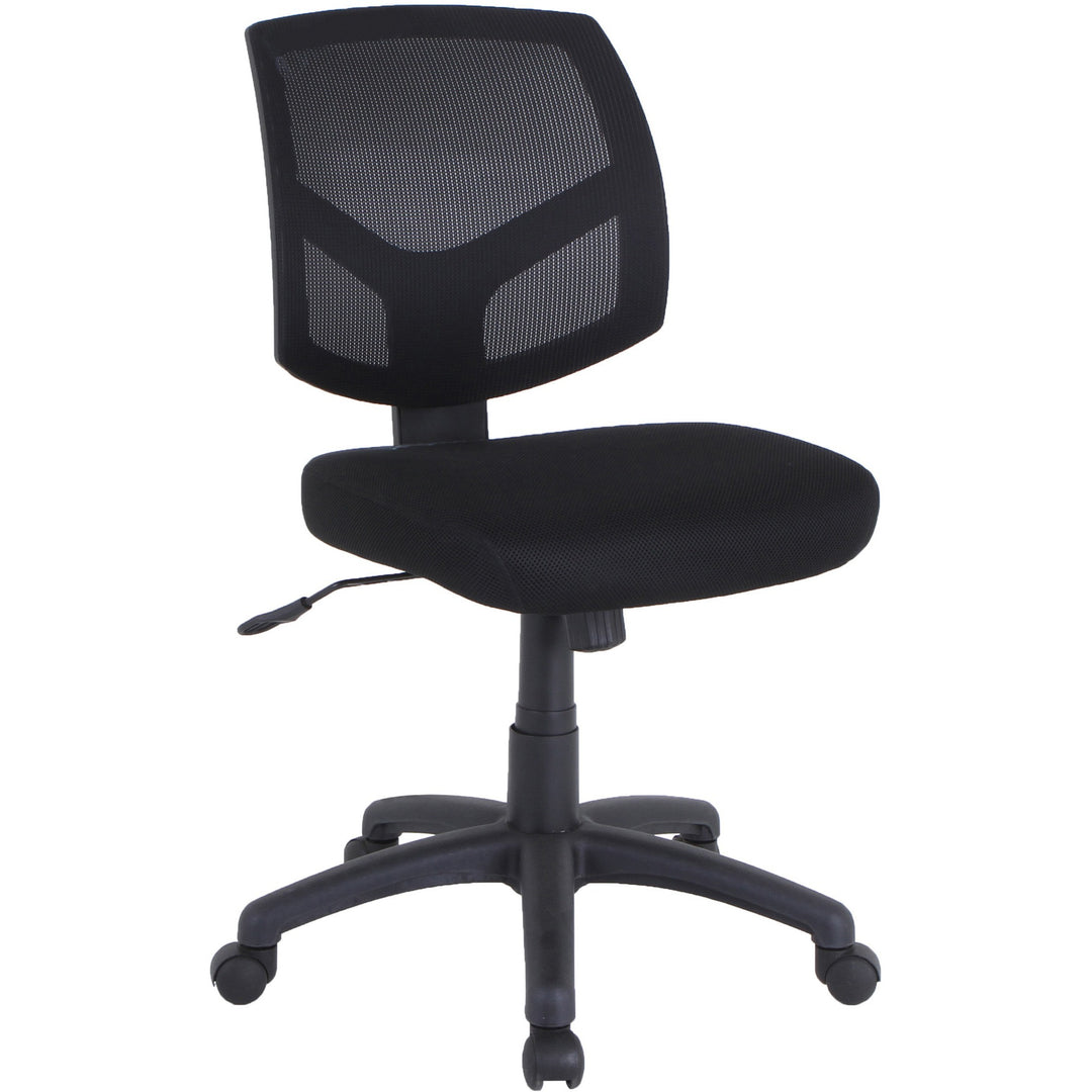 Image of Lorell Task Chair, Mesh Back, 25-1/8"x17-3/8"x34"-38-3/4", BK
