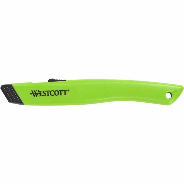 Image of Westcott® Safety Ceramic Blade Box Cutter, 0.5" Blade, 5.5" Plastic Handle, Green
