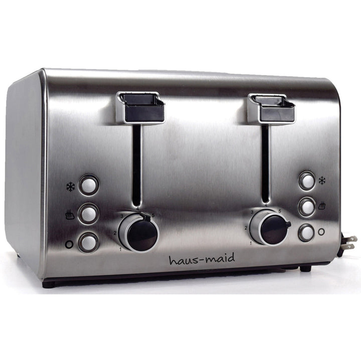 Image of HAUS-MAID OG8590 4-Slice Toaster, Toast, Reheat, Defrost, Gray, 1 Each