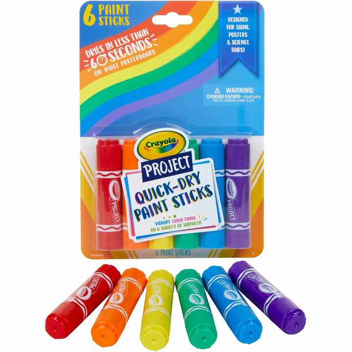 Image of Crayola® Paint Stick, Quick Dry, Washable, 6/PK, AST