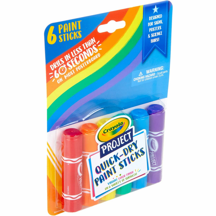 Image of Crayola® Paint Stick, Quick Dry, Washable, 6/PK, AST