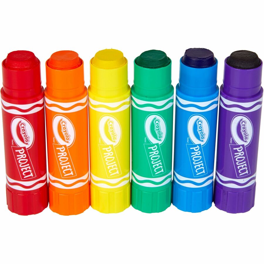 Image of Crayola® Paint Stick, Quick Dry, Washable, 6/PK, AST