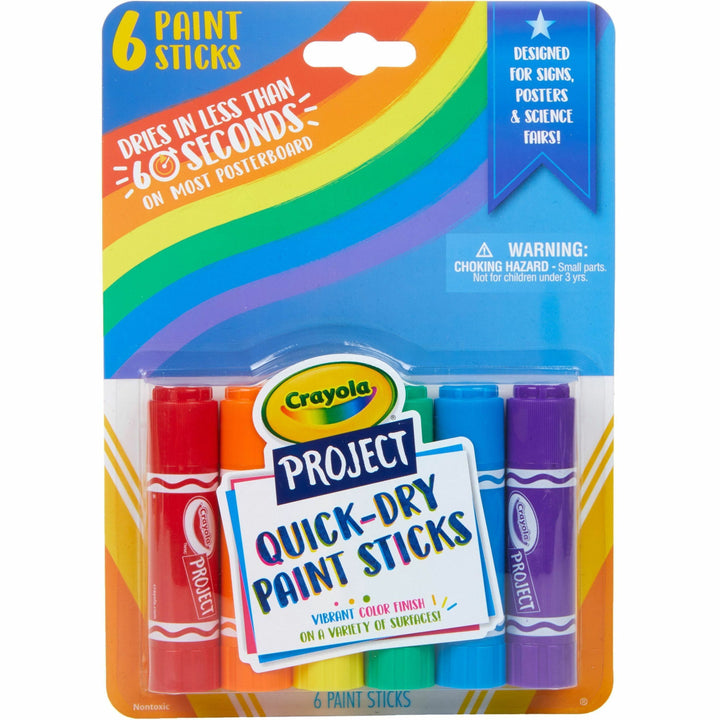 Image of Crayola® Paint Stick, Quick Dry, Washable, 6/PK, AST