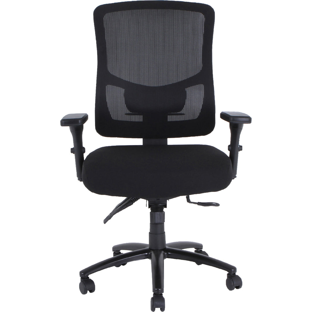 Image of Lorell 40210 Big & Tall Mesh Back Office Chair, Fabric Seat Material, Black, Armrest, 1 Each