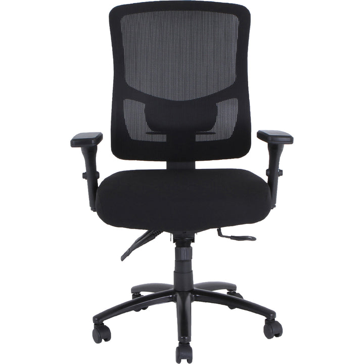 Image of Lorell 40210 Big & Tall Mesh Back Office Chair, Fabric Seat Material, Black, Armrest, 1 Each