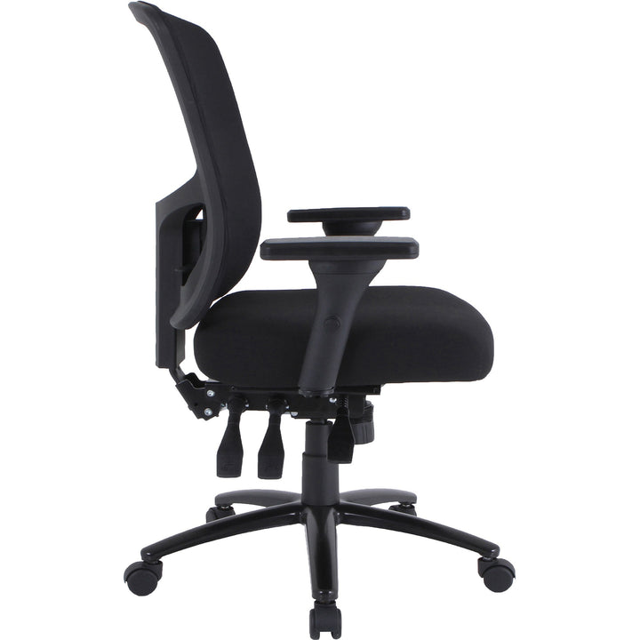 Image of Lorell 40210 Big & Tall Mesh Back Office Chair, Fabric Seat Material, Black, Armrest, 1 Each