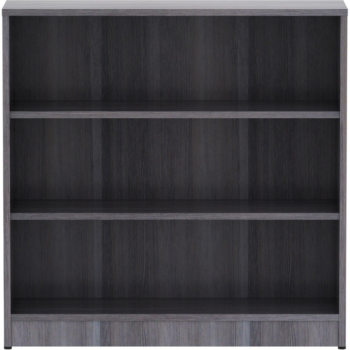 Image of Lorell Bookcase, 3 Shelves, 36"x12'x36", Weathered Charcoal