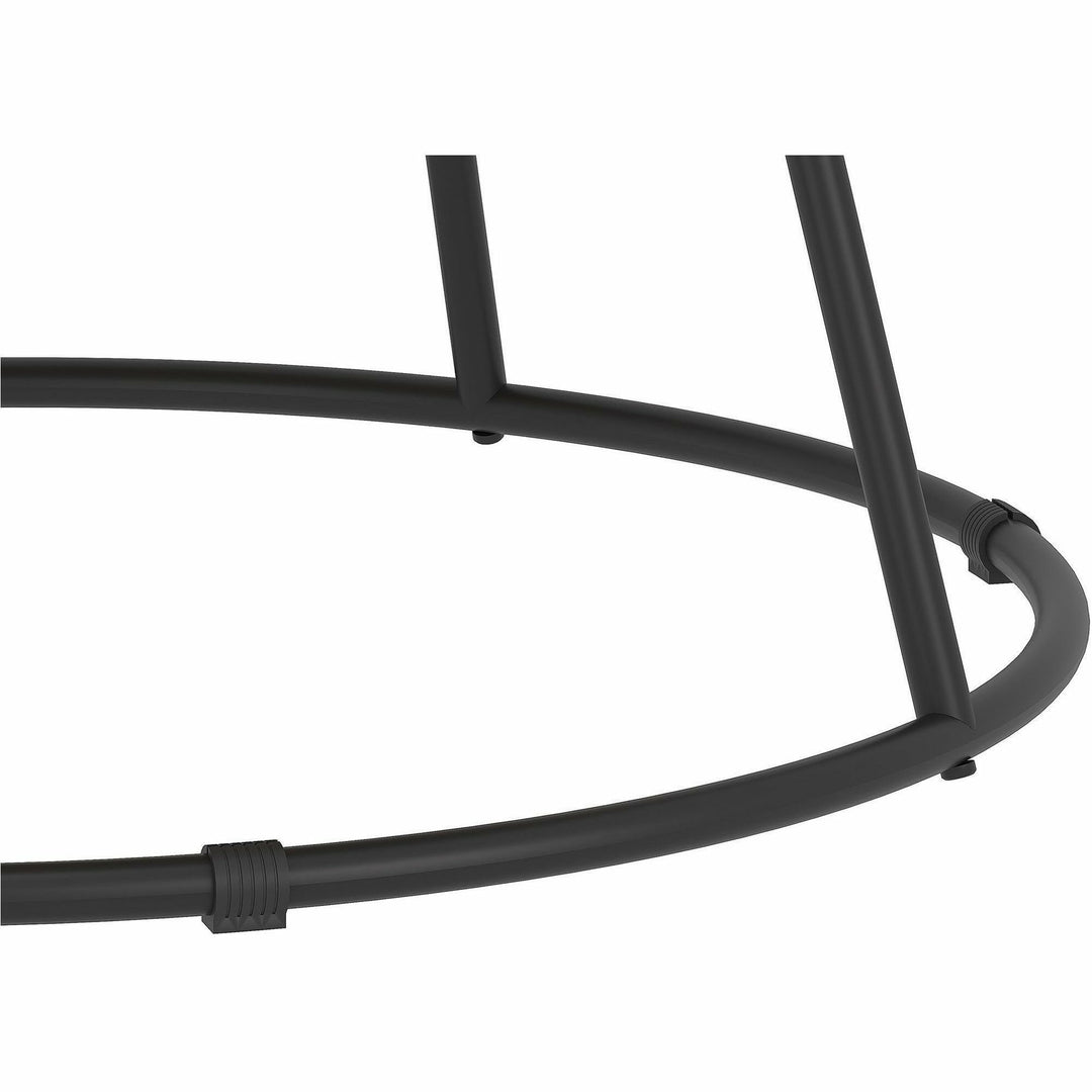 Image of Lorell Coffee Table, Round, Steel Base, 31-1/2"x16-3/4", WCharcoal