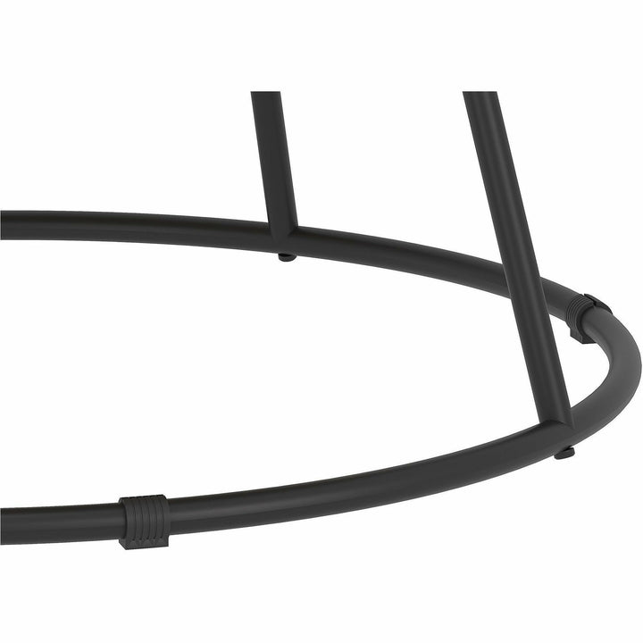 Image of Lorell End Table, Round, Steel Base, 19"x19-3/4", WCharcoal