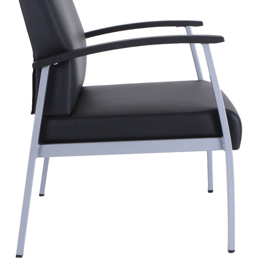 Image of Lorell Guest Chair,Antimicrobial,450lb,30-7/8"x19-1/8"x34-1/4",BKSR
